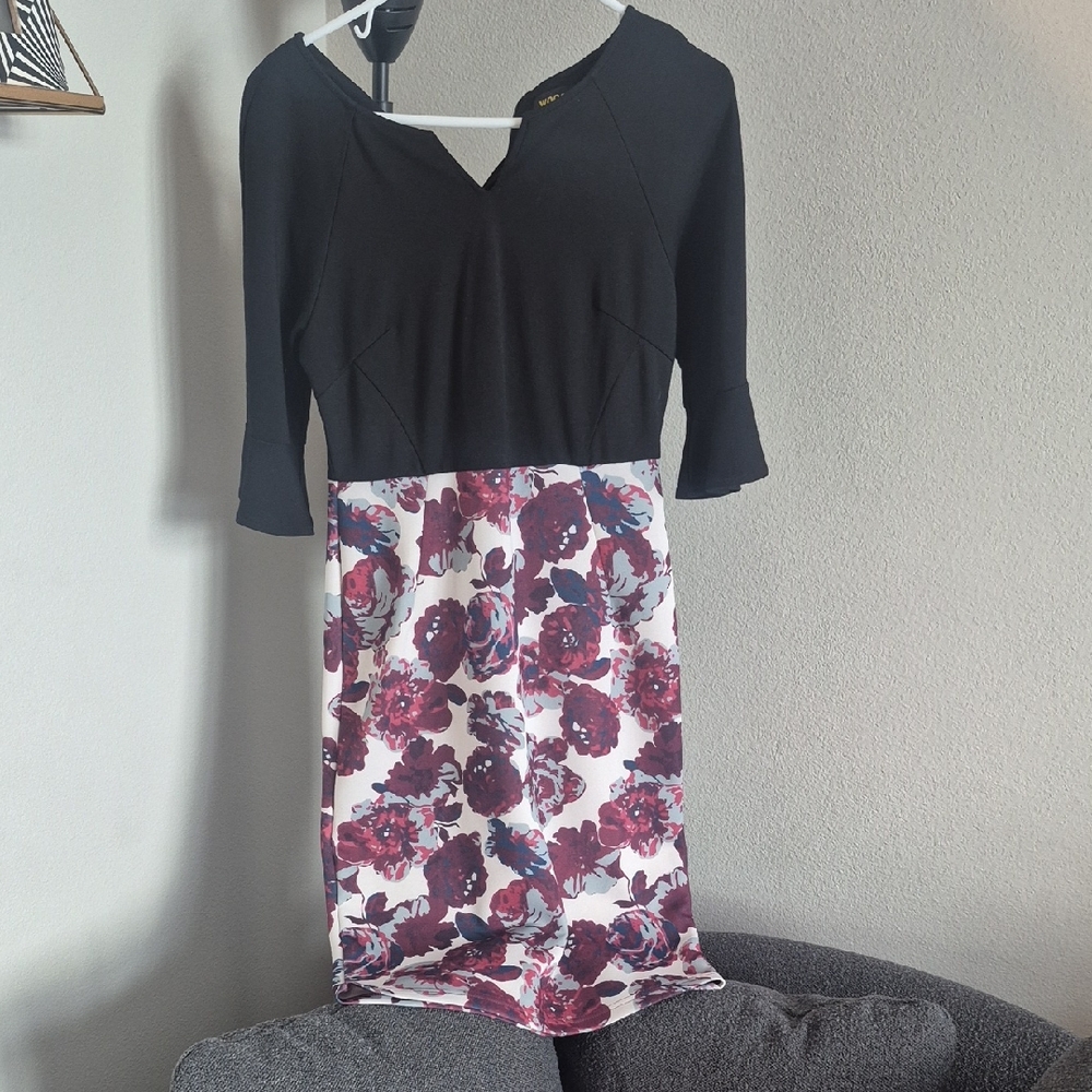 Black and Floral Dress